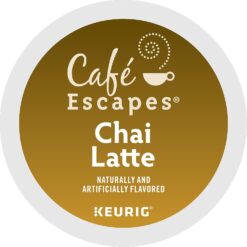 Café Escapes Chai Latte, Single-Serve K-Cup Pods, 60 Count