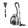 Eureka Canister Vacuum Cleaner, Lightweight Vacuum Cleaner for Carpets and Hard Floors, Silver with Green
