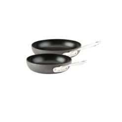 All-Clad HA1 Hard Anodized Non Stick Fry Pan Set 2 Piece, 8, 10 Inch, Induction, Oven Broiler Safe 500F, Dishwasher Safe Black