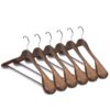 Nature Smile Luxury Wooden Suit Hangers 6 Pack Wood Coat Hangers Jacket Outerwear Shirt Hangers (Retro Color)