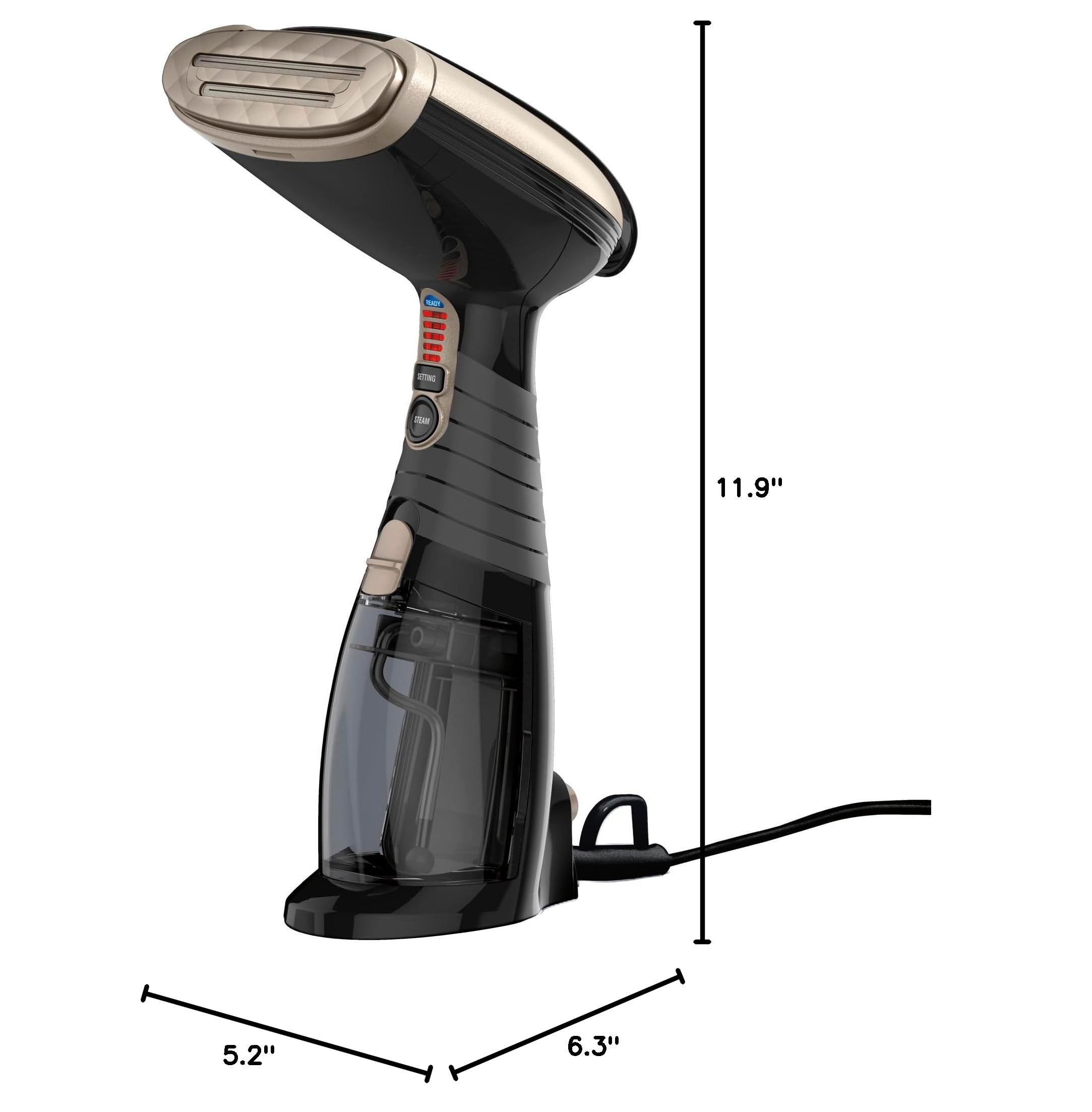 Conair Handheld Garment Steamer for Clothes, Turbo ExtremeSteam 1875W - Black (GS59B)