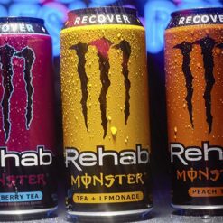 Monster Energy Rehab Tea + Lemonade, Peach Tea, Wild Berry Tea, Variety Pack, Energy Iced Tea,15.5 Ounce (Pack of 15)