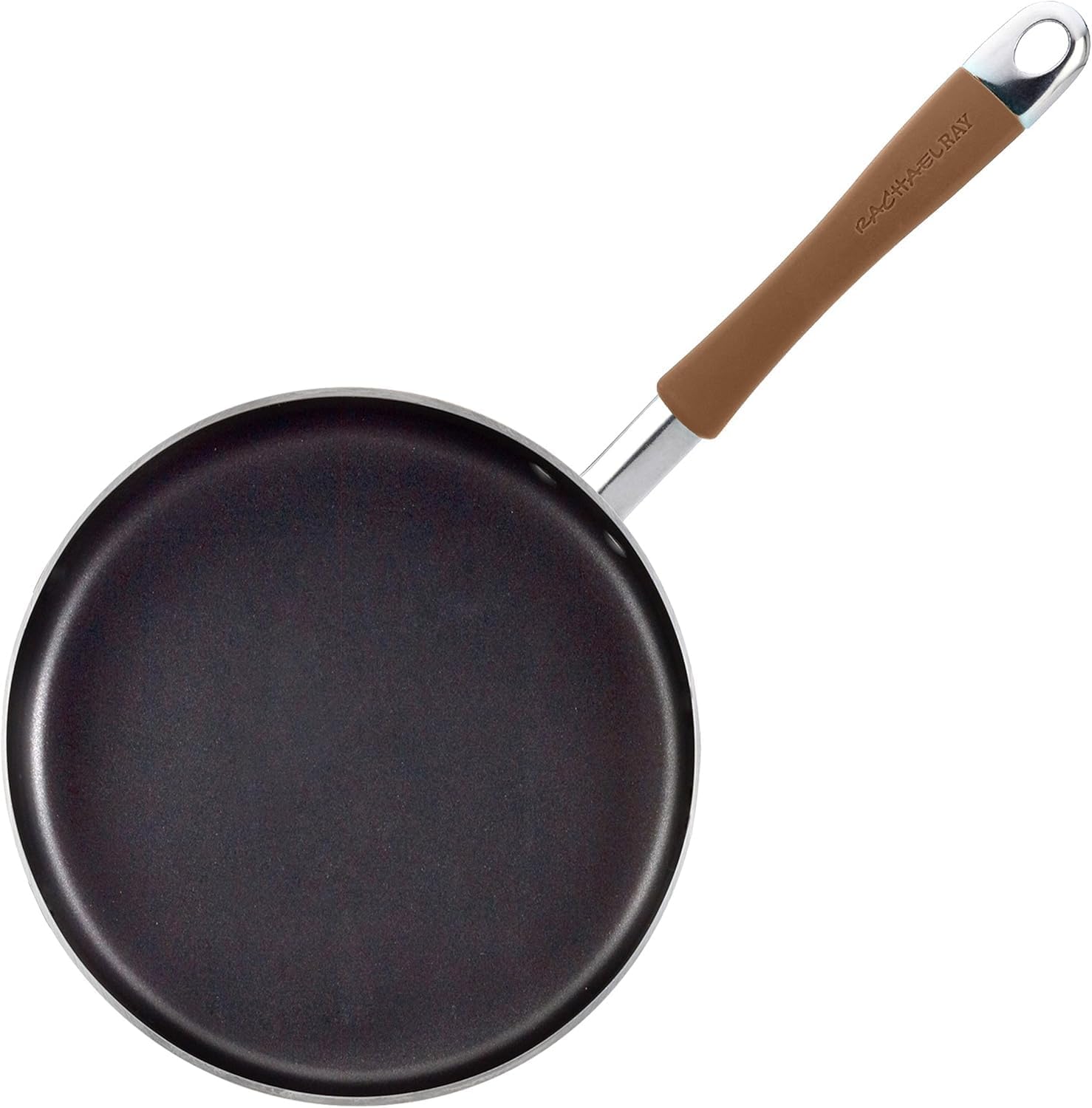 Rachael Ray Cucina Nonstick Cookware Pots and Pans Set, 12 Piece, Mushroom Brown