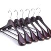 Nature Smile Luxury Mahogany Wooden Suit Hangers - 6 Pack - Wood Coat Hangers, Jacket Outerwear Shirt Hangers