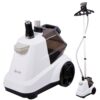 SALAV Heavy Duty Commercial Full-Size Garment Steamer with Foot Pedals and Extra Large 3L (101.5 oz) Water Tank, 1800 watts (White)