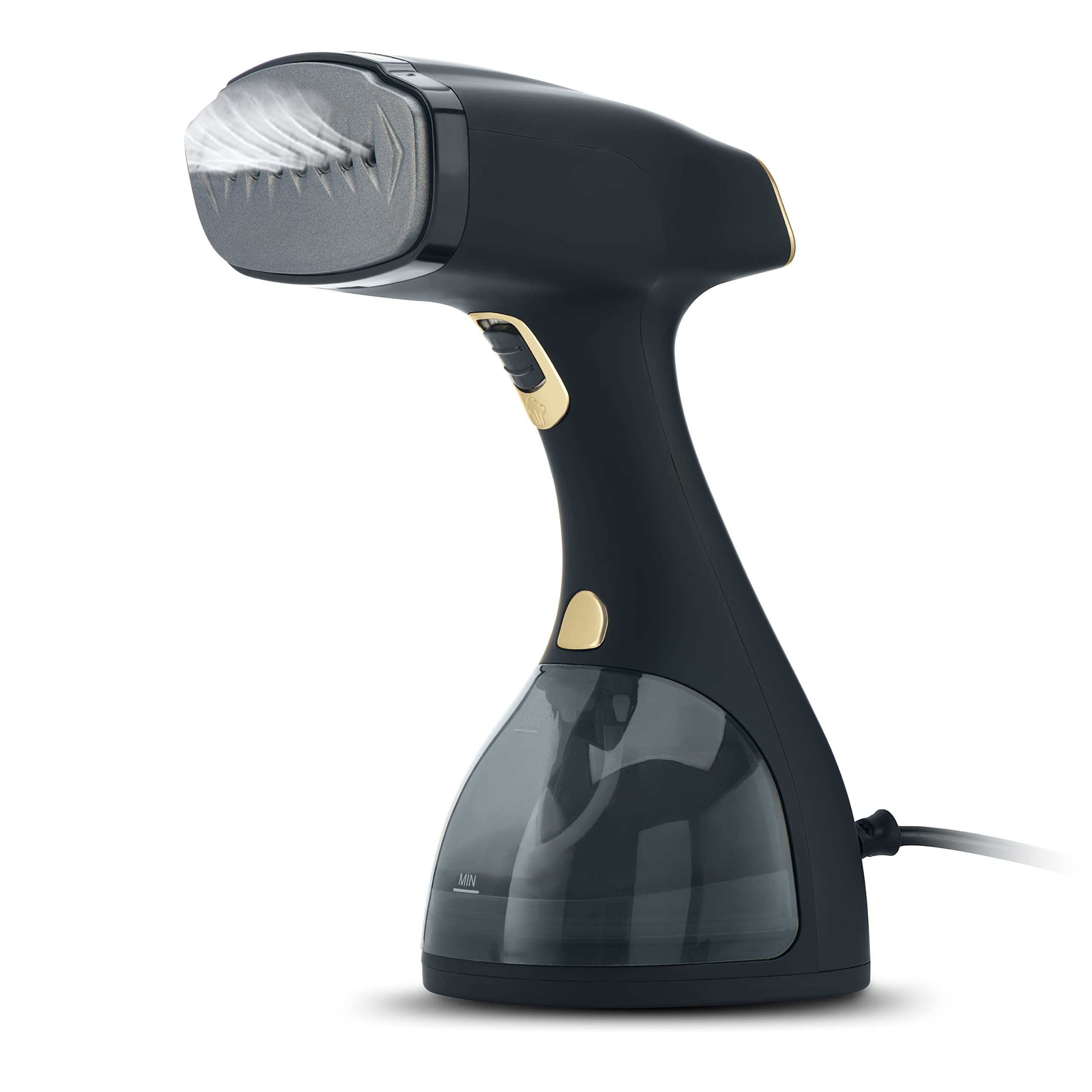 Electrolux Steamer for Clothes, 1500 Watt Portable Handheld Fabric and Garment Steamer with Lint Remover & Fabric Brush, Black