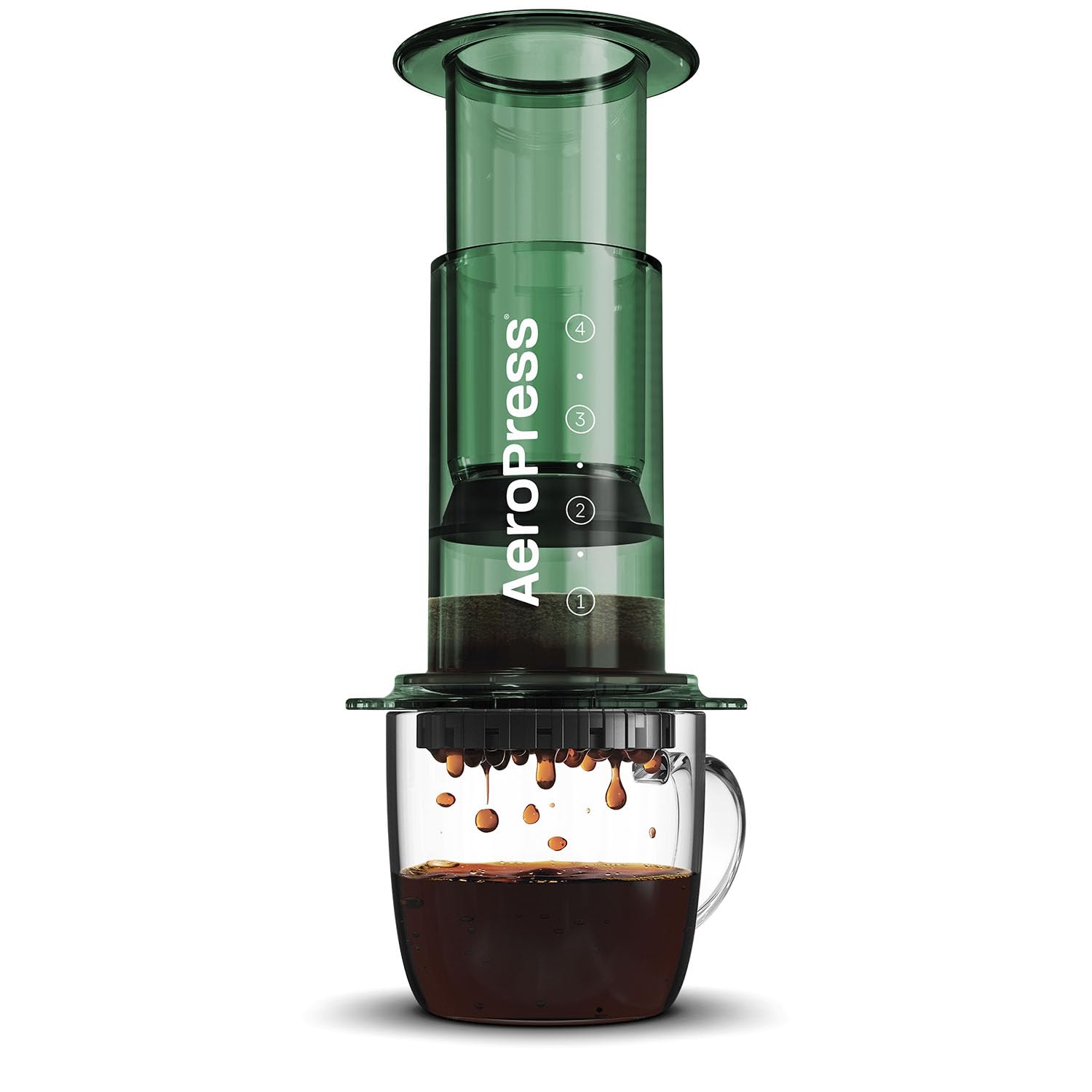 AeroPress Clear Green Coffee Press – 3 In 1 Brew Method Combines French Press, Espresso-style