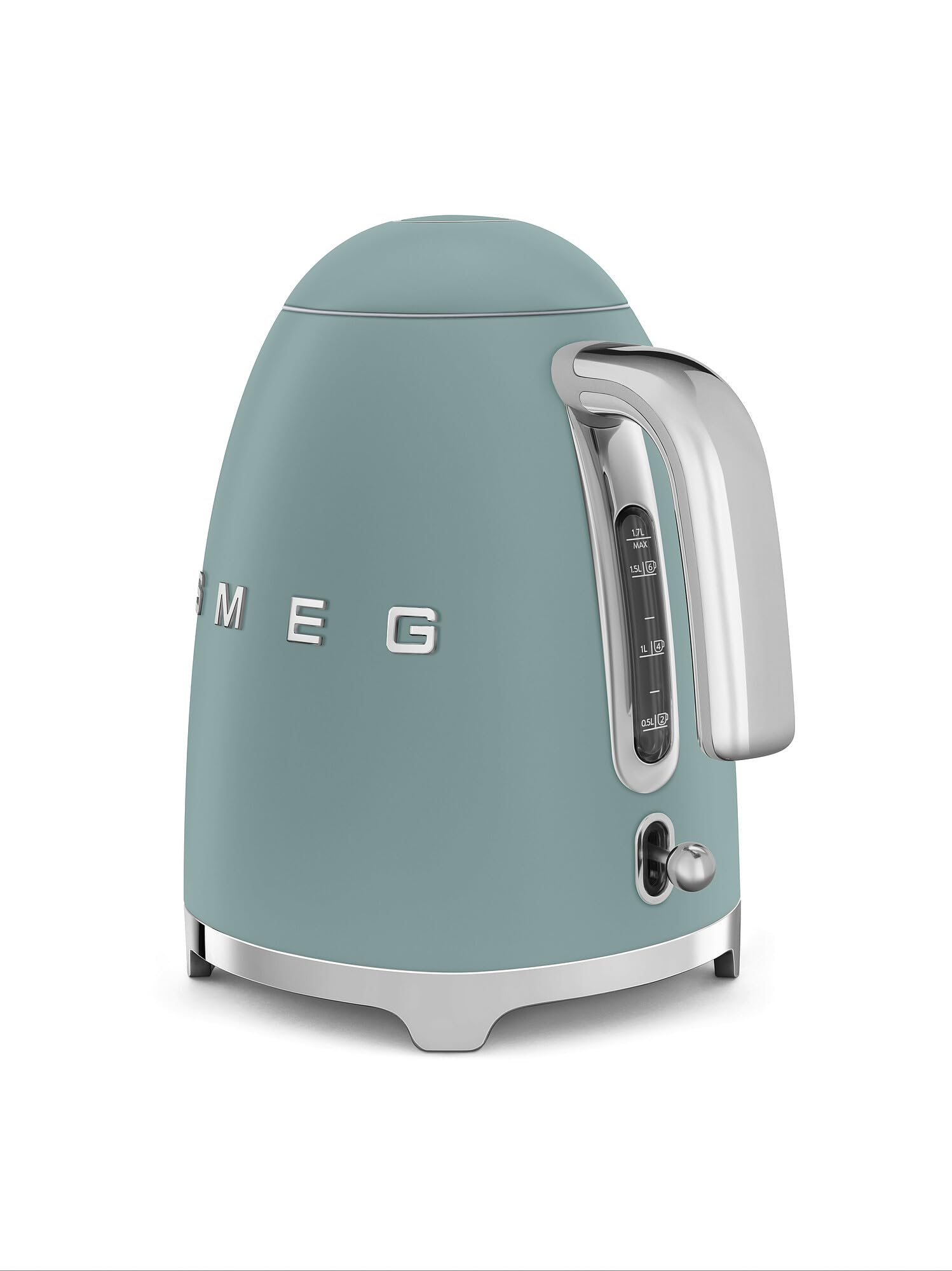 SMEG 50's Retro Style 7-Cup Electric Water Kettle with Automatic Shutoff, Removable Base, and Water Indicator (Jade)