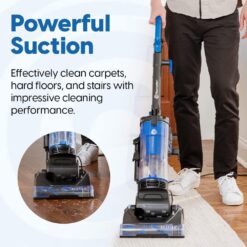 Vacmaster UC0501 Bagless Upright Vacuum Cleaner with Large Dust Cup Capacity, Efficient Cyclone Filtration System & 17ft Cord for Carpet