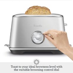 Breville Luxe Toaster 2 Slice BTA735BSS, Brushed Stainless Steel