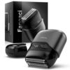 Electric Foil Shaver for Men, Compact Waterproof Rechargeable Razor with 3 Floating Blades, IPX7 Wet/Dry Use