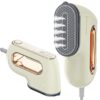 Timeangela Portable Travel Steamer Iron for Clothes, Professional Small Size Hand Held Traveling Fabric Steamers (Beige)