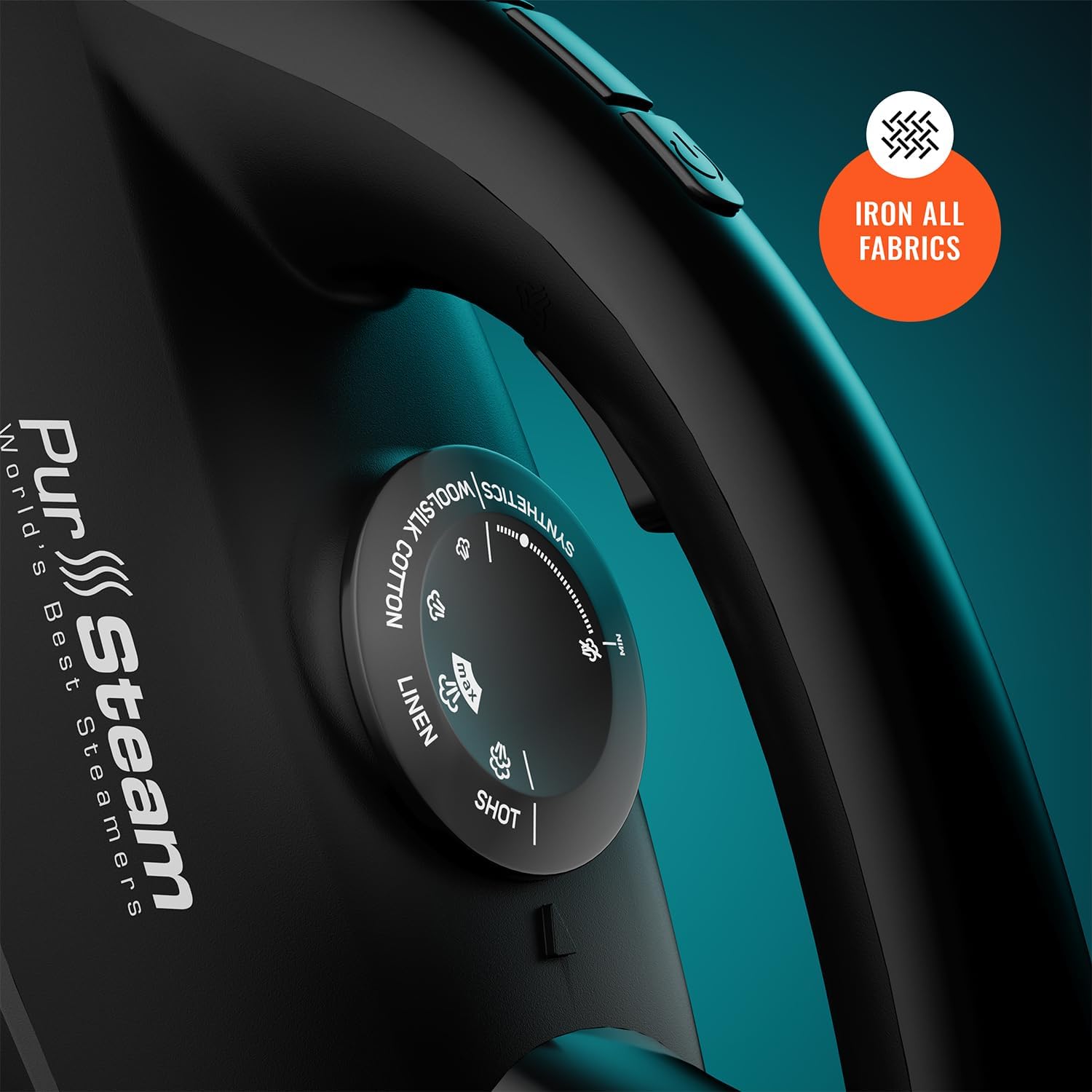 Pursteam World's Best Steamers - Station Max Ceramic Soleplate Steam Iron for Clothes 1500W, 50.7oz Removable Water Tank
