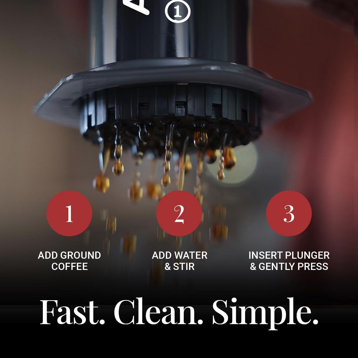AeroPress Original Coffee and Espresso-style Maker, Barista Level Portable Coffee Maker with Chamber, Plunger, & Filters