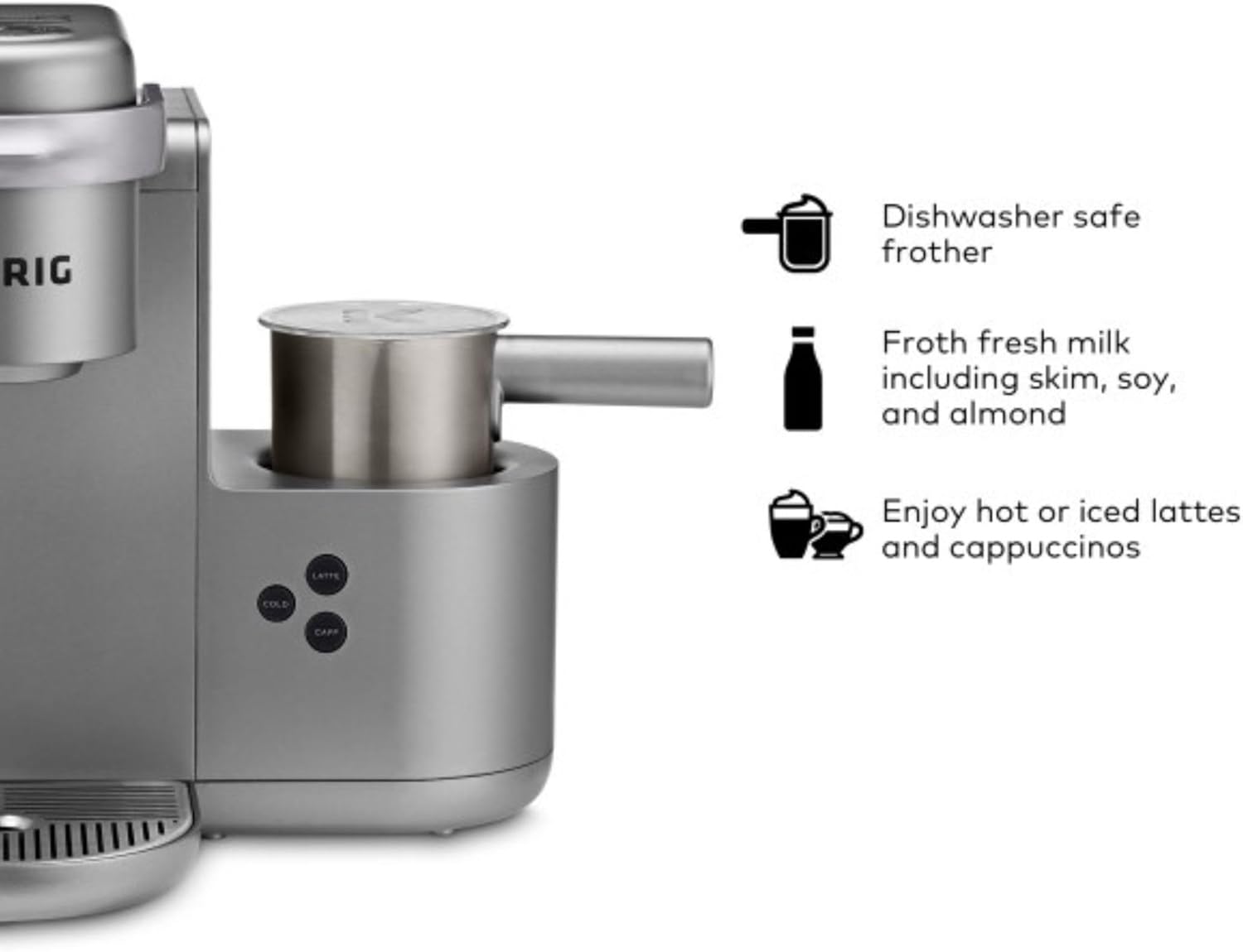 Silver Keurig K-Cafe Single Serve K-Cup Coffee, Latte and Cappuccino Maker