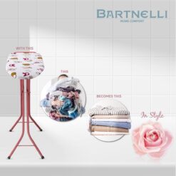 Bartnelli Classic Ironing Board Premium Iron Board with 4 Layered Cover & Pad, 4 Steel Legs (43x14)