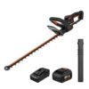 WORX Nitro 20V 22" Hedge Trimmer Cordless, Lightweight Cordless Hedge Trimmer with Dual-Action Blades 3400 SPM