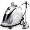 Anthter Steamer for Clothes, 1500W Powerful Standing Garment Steamer with Roll Wheels, (Silver)