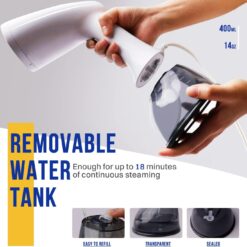 Rolipo Steamer for Clothes 1350W, Clothes Steamer, Upgraded 400ML Large Capacity Water Tank, Wrinkle Remover