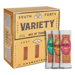 South 40 Snacks Premium Tropical Fruit Bars Mix of 3 Variety Pack, Just 1-3 ingredients (35g Bar, Pack of 18)