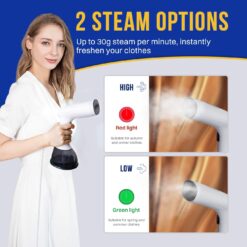 Rolipo Steamer for Clothes 1350W, Clothes Steamer, Upgraded 400ML Large Capacity Water Tank, Wrinkle Remover
