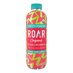 Roar Organic Electrolyte Infusions - USDA Organic - Cucumber Watermelon, Coconut Water Infused Beverage 18 Fl Oz (Pack of 12)
