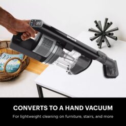 Shark IZ682H Vertex Pro Lightweight Cordless Stick Vacuum with DuoClean PowerFins, Black/Silver