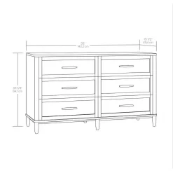 Better Homes & Gardens Springwood Caning 6-Drawer Dresser, Charcoal Finish
