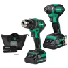 Metabo HPT MultiVolt 18-volt 2-Tool Brushless Power Tool Combo Kit with Soft Case (2-Batteries Included and Charger Included)