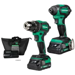 Metabo HPT MultiVolt 18-volt 2-Tool Brushless Power Tool Combo Kit with Soft Case (2-Batteries Included and Charger Included)