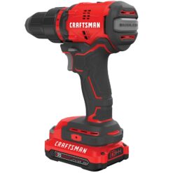 CRAFTSMAN V20 20-volt Max 1/2-in Keyless Brushless Cordless Drill (1-Battery Included, Charger Included and Soft Bag included)
