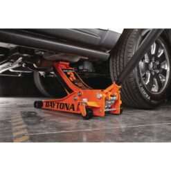 DAYTONA 3 Ton Low-Profile Professional Floor Jack with RAPID PUMP, Orange