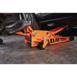 DAYTONA 3 Ton Long-Reach Low-Profile Professional Floor Jack with RAPID PUMP, Orange