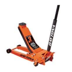 DAYTONA 3 Ton Long-Reach Low-Profile Professional Floor Jack with RAPID PUMP, Orange