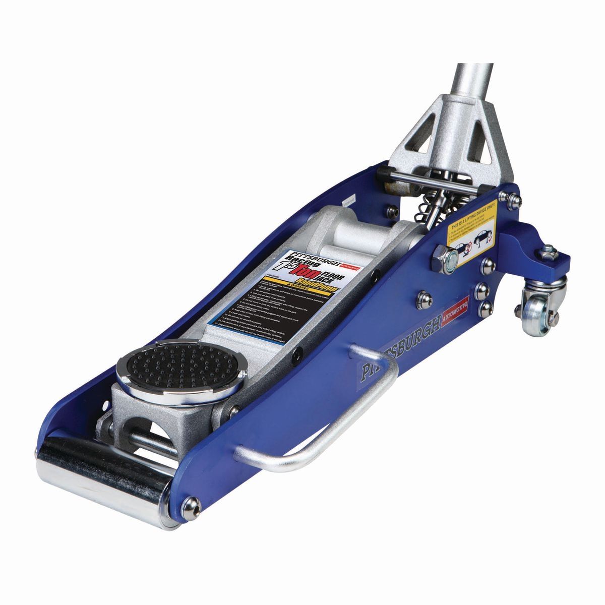 PITTSBURGH 1.5 Ton Low-Profile Aluminum Racing Floor Jack with RAPID PUMP