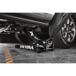DAYTONA 3 ton Low-Profile Professional Floor Jack with RAPID PUMP, Black