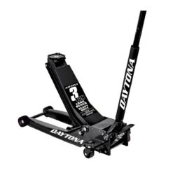 DAYTONA 3 Ton Long-Reach Low-Profile Professional Floor Jack with RAPID PUMP, Black