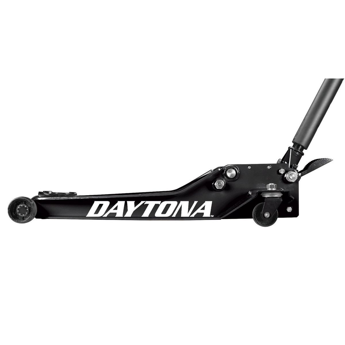 DAYTONA 3 Ton Long-Reach Low-Profile Professional Floor Jack with RAPID PUMP, Black