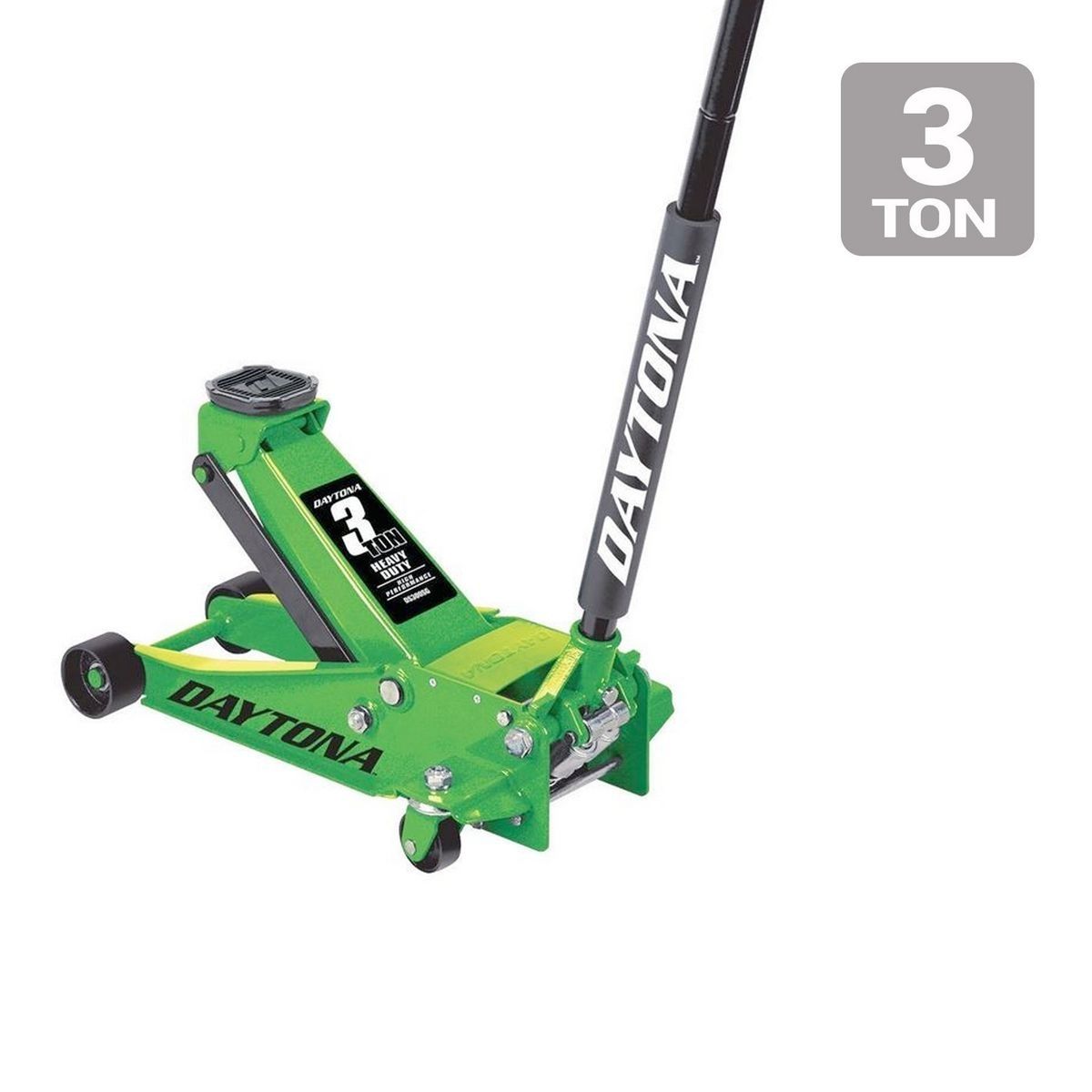 DAYTONA 3 Ton Professional Floor Jack with RAPID PUMP, Green