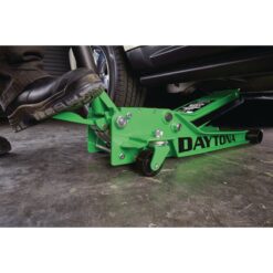DAYTONA 3 Ton Long-Reach Low-Profile Professional Floor Jack with RAPID PUMP, Green