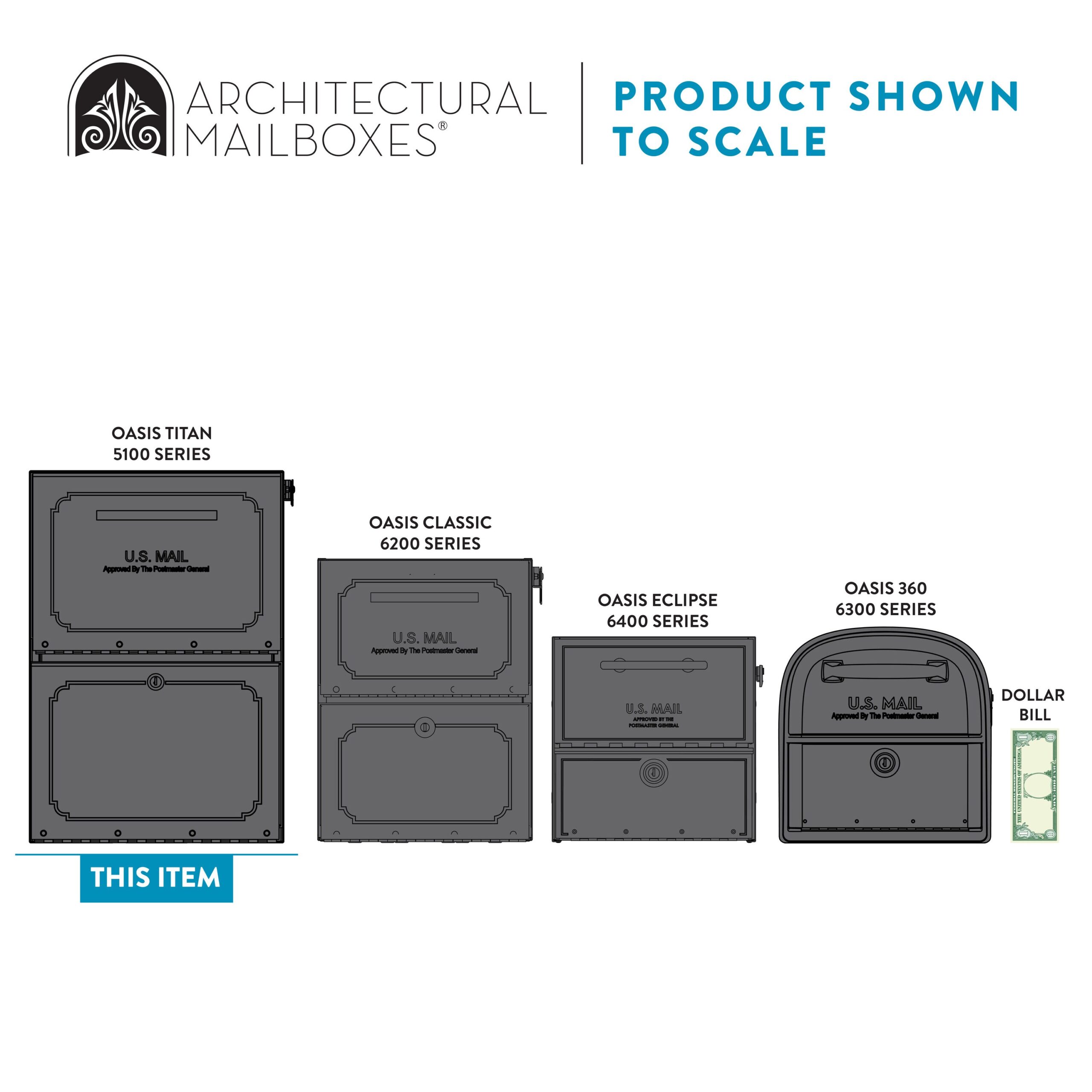 Architectural Mailboxes Oasis Titan Locking Metal Extra Large Mailbox Black - Image 6