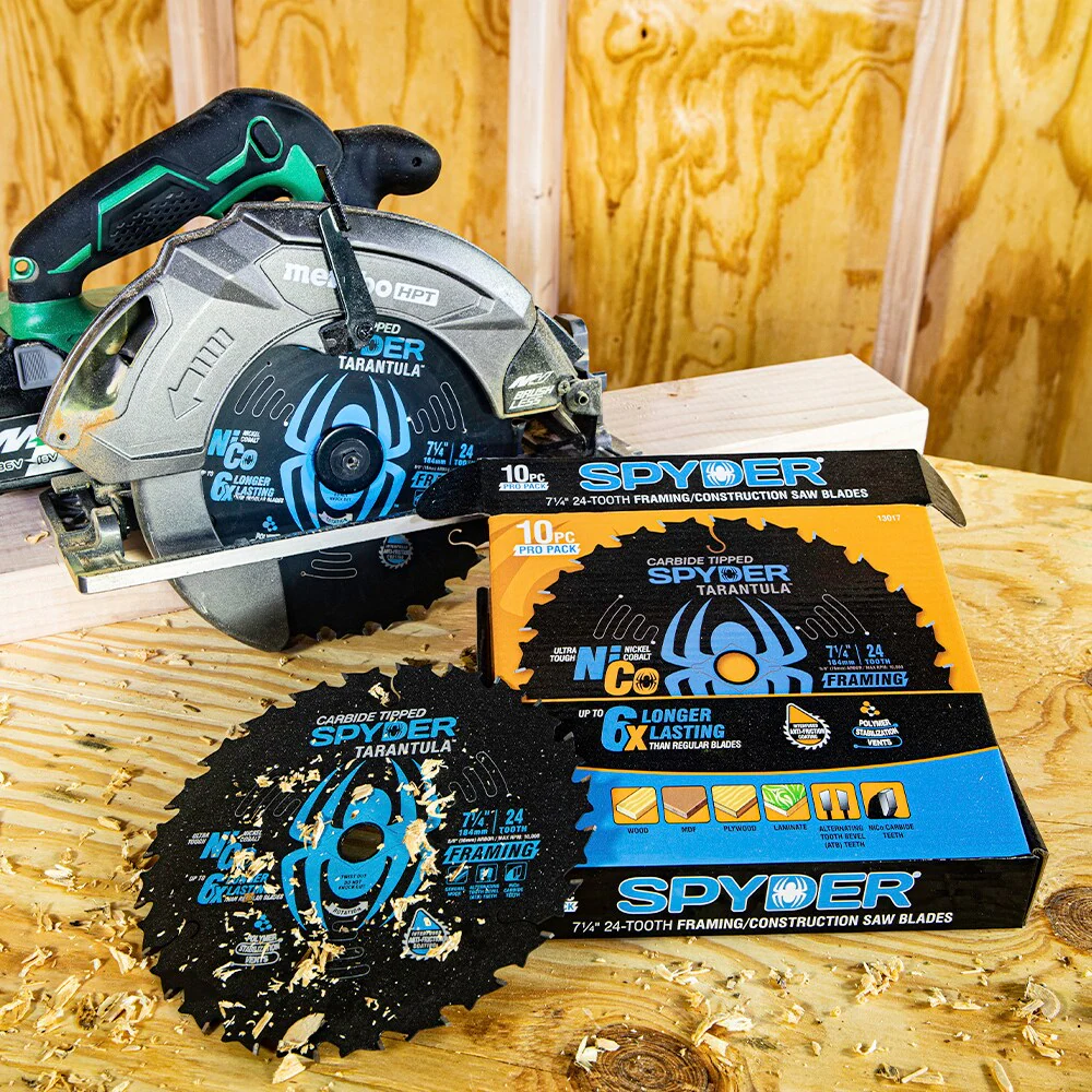 Spyder 7-1/4-in 24 -Tooth Rough Finish Tungsten carbide-tipped steel Circular saw blade Set 10 -Pack