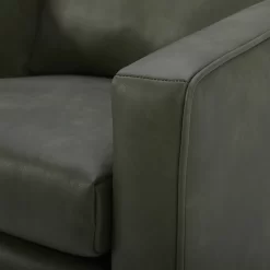 Better Homes & Gardens Steele Swivel Chair, Olive Faux Leather