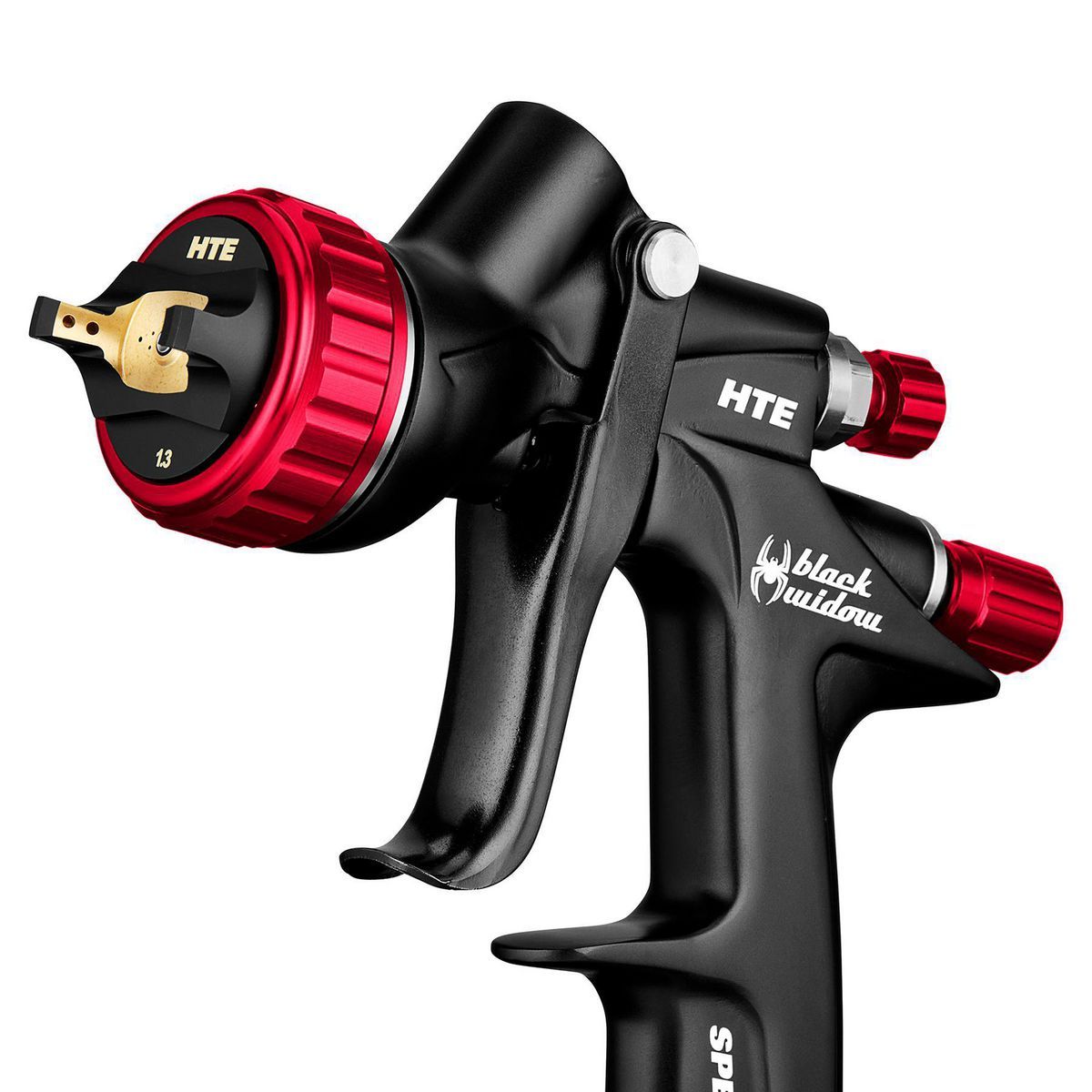 BLACK WIDOW BY SPECTRUM Professional HTE Gravity-Feed Paint Sprayers with Rear Fan Control