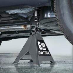 DAYTONA 6 Ton Heavy Duty Ratcheting Jack Stands, Slate Gray