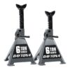 DAYTONA 6 Ton Heavy Duty Ratcheting Jack Stands, Slate Gray