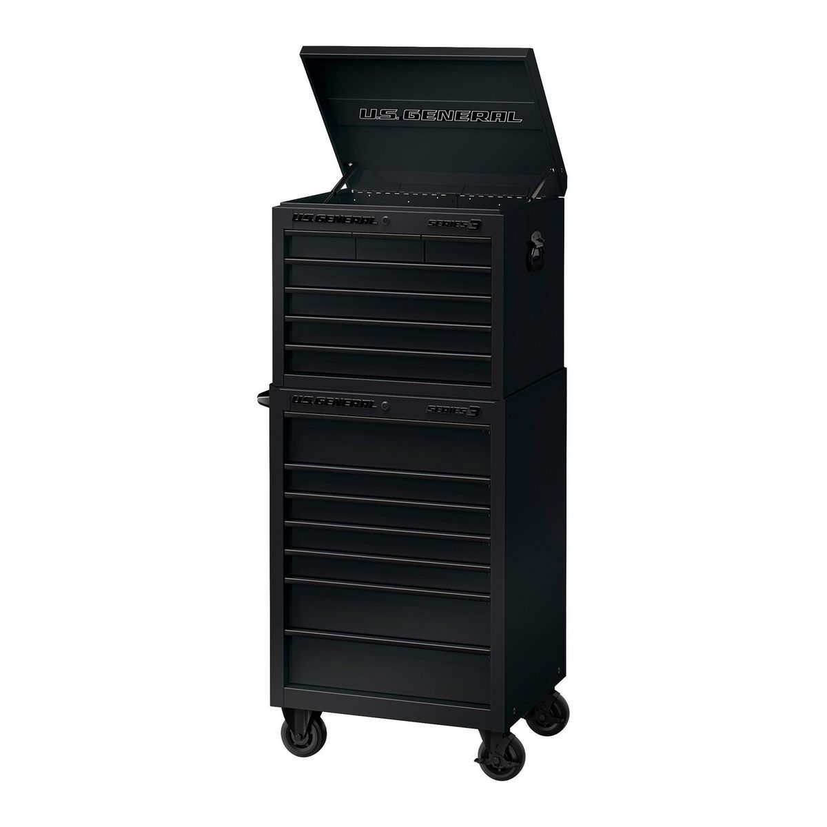 U.S. GENERAL 27 in. x 22 in. Top Chest, Series 3, Black