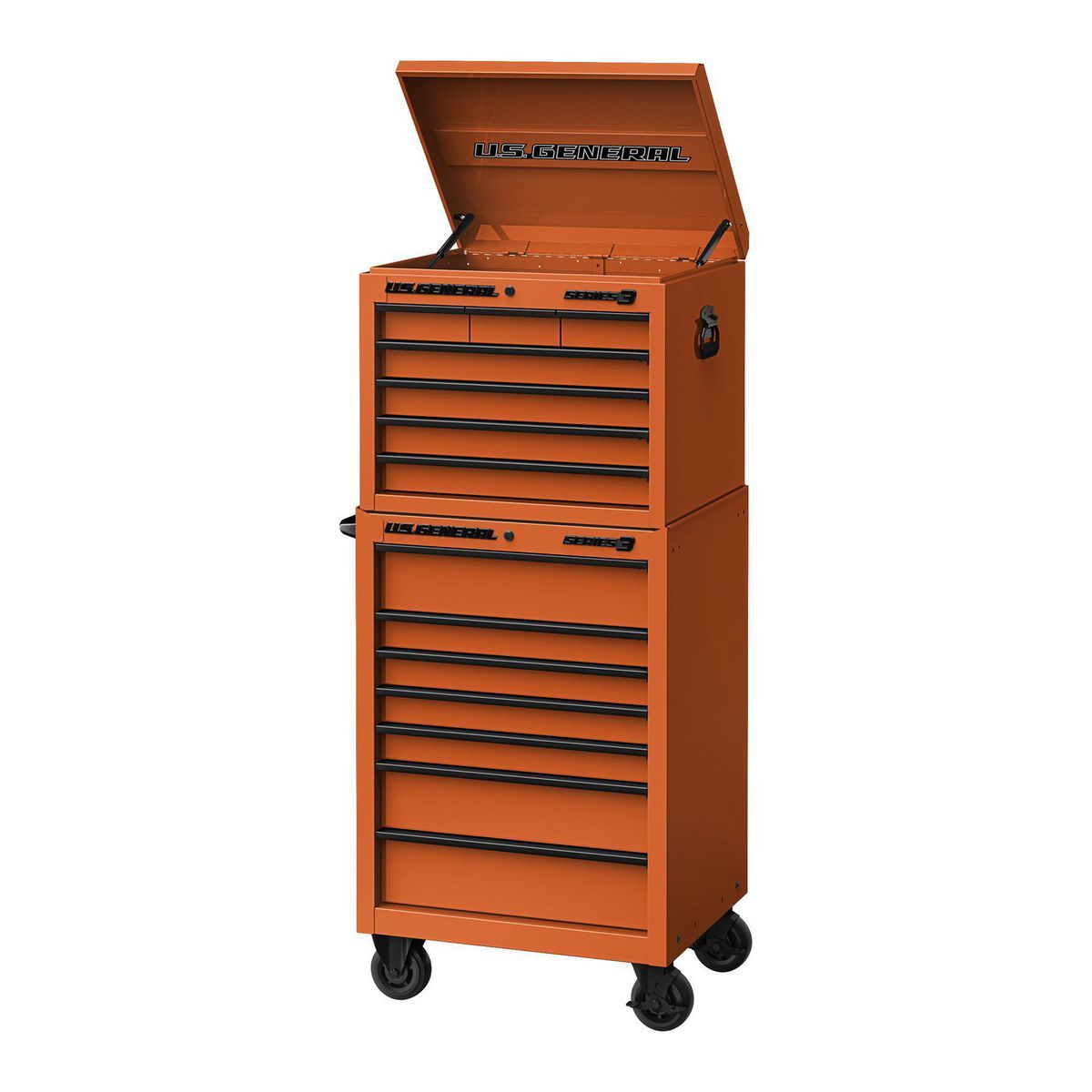 U.S. GENERAL 27 in. x 22 in. Top Chest, Series 3, Orange