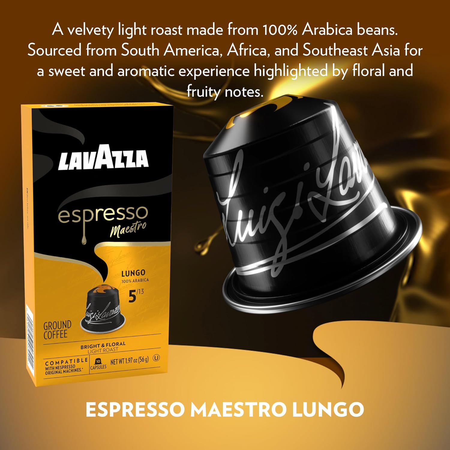Lavazza Espresso Variety Pack of Aluminum Capsules Compatible with Nespresso* Original Machines, (60 Capsules)