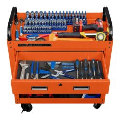 U.S. GENERAL 30 in., 1-Drawer Service Cart, Orange